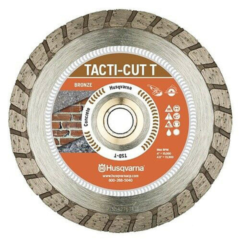 Husqvarna Tacti-Cut Dri Disc 4 in. D X 7/8 in. Steel Turbo Diamond Saw Blade 1 pk