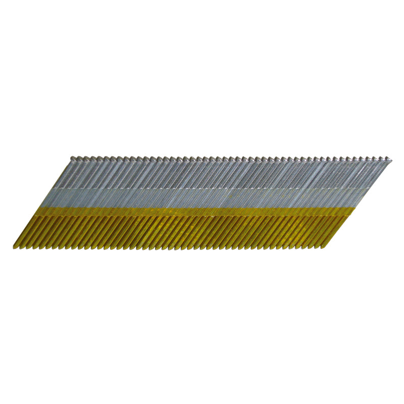 Clavos de acabado galvanizados electro en tira angular Metabo HPT de 1-1/4 pulg. de largo y calibre 15, paquete de 1000