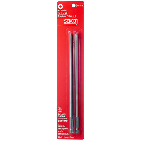 Senco DuraSpin Phillips #2 X 9 in. L Replacement Bit Steel 2 pk