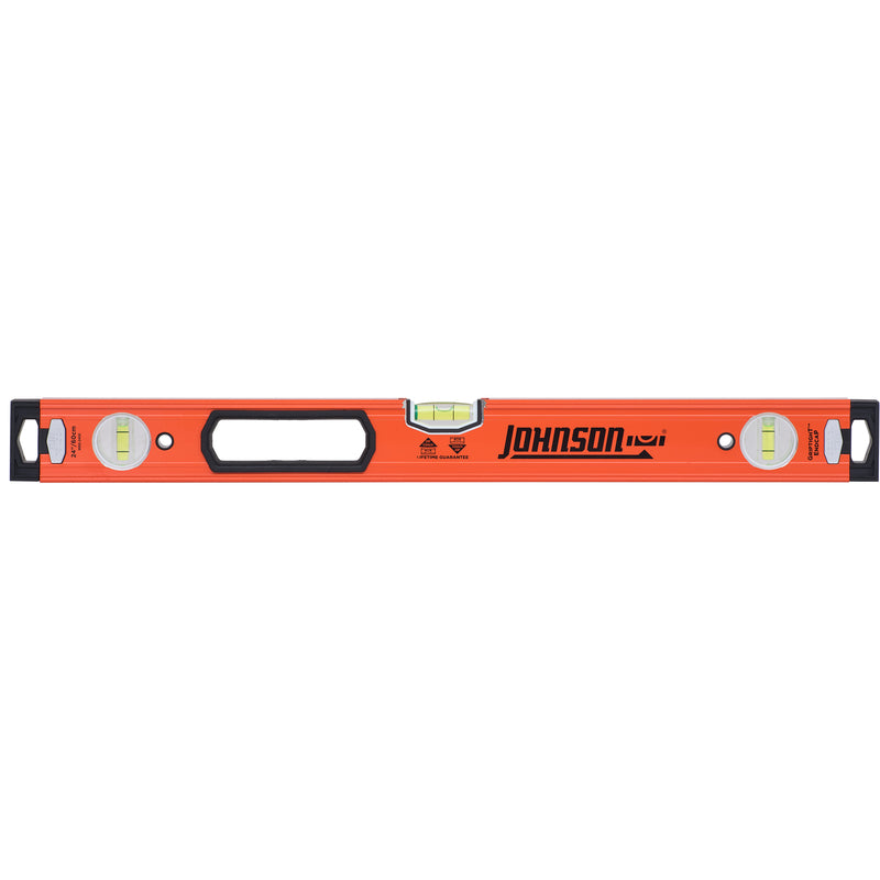 Johnson 24 in. Aluminum Heavy Duty Box Level 3 vial (Pack of 2)