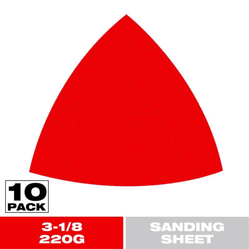 Diablo 3-1/8 in. Ceramic Blend Hook and Lock Triangle Sanding Sheets 220 Grit Ultra Fine 10 pk