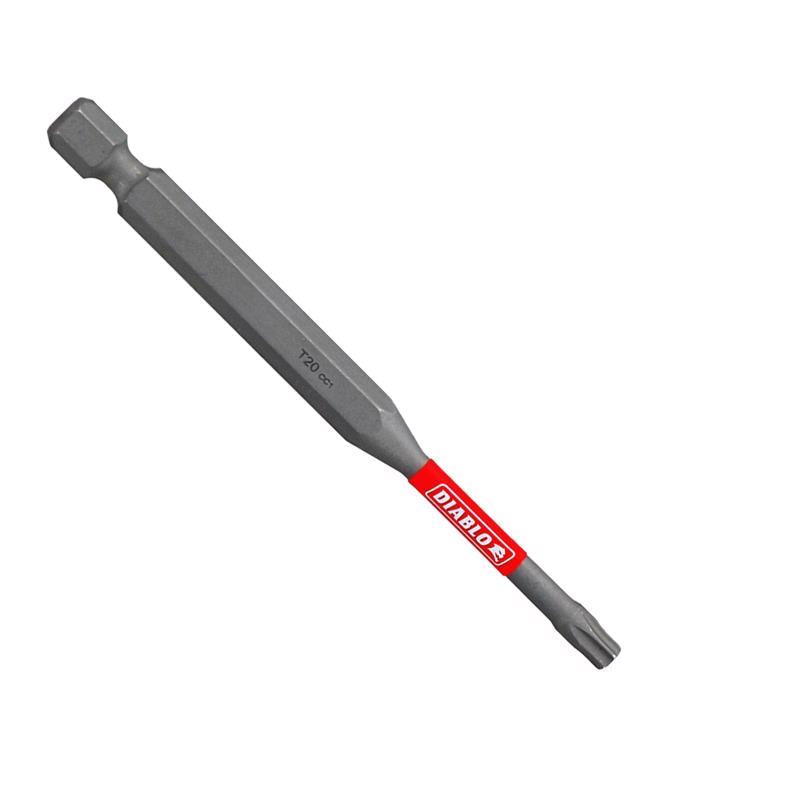 Punta destornilladora Diablo Torx n.º 20 X 3-1/2 pulg. de largo, óxido negro, 1 ud.