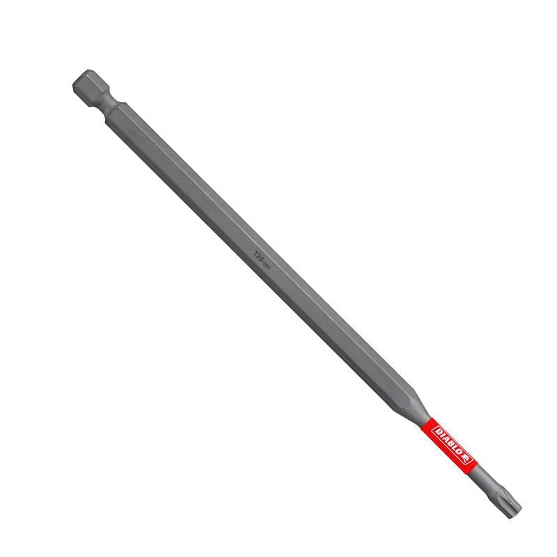 Diablo Torx #25 Punta de destornillador de 6 pulg. de largo de óxido negro 1 pza.