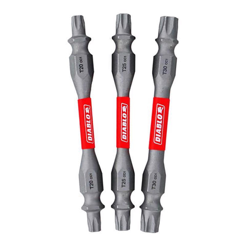 Diablo Square 2-1/2 in. L Double-Ended Screwdriver Bit Set Black Oxide 3 pc