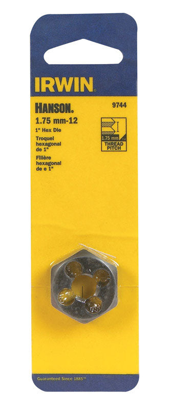 Irwin Hanson Metric 12 - 1.75 mm Hexagon Die