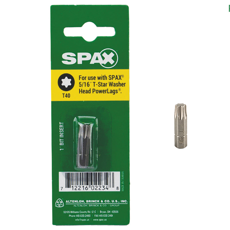 SPAX T-Star Arandela T40 X 1 pulg. L Punta de destornillador de acero 1 pza (Paquete de 10)
