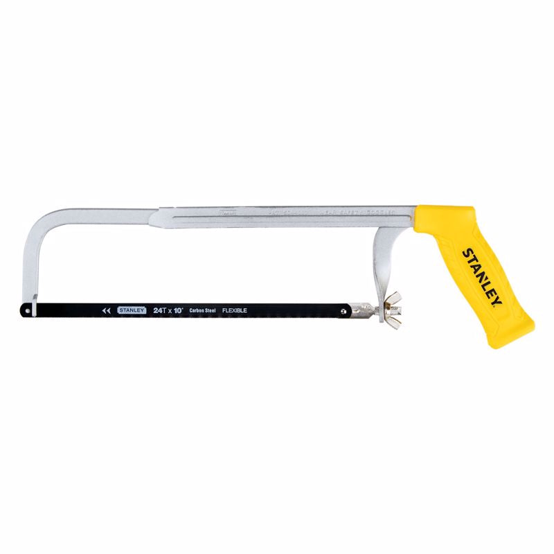 STANLEY 10 in. High Carbon Steel Adjustable Adjustable Hacksaw Black/Yellow 1 pc