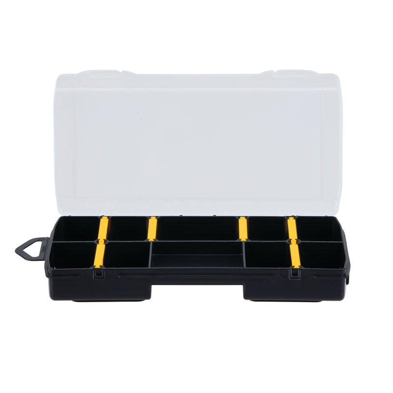 Organizador STANLEY de 8.25 pulg. con tapa transparente Negro/Amarillo