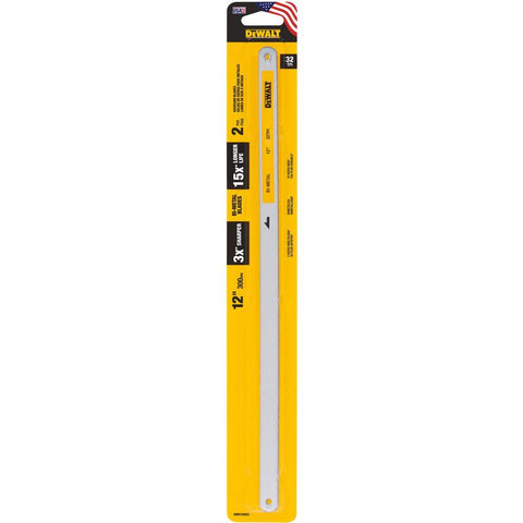 DeWalt 12 in. High Carbon Steel Hacksaw Blades 32 TPI 2 pk