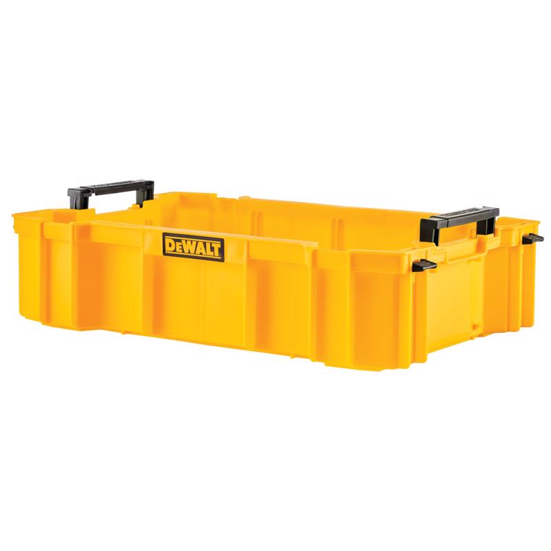 Bandeja para herramientas de polipropileno ToughSystem de DeWalt, 12,05 pulg. de ancho × 4,5 pulg. de alto, 1 compartimento, amarilla
