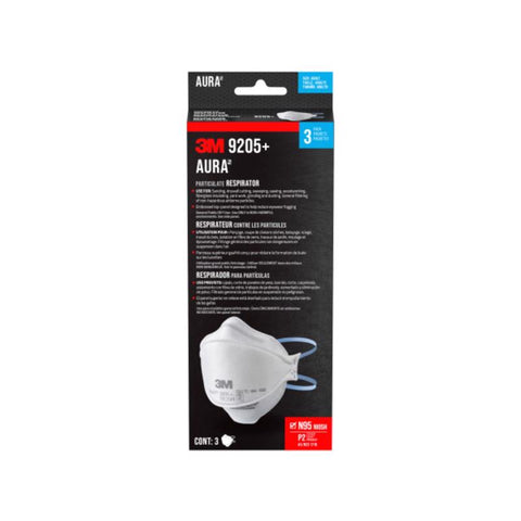 3M N95 Respirator Flat Fold White 3 pk