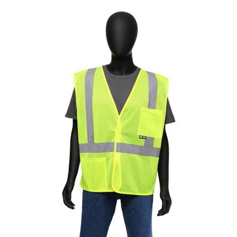 Safety Works Reflective Safety Vest Lime One Size Fits Most (Pack of 3)