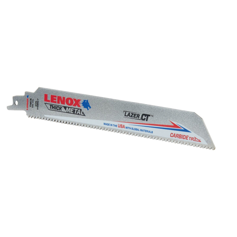 LENOX Lazer CT 9 in. Carbide Tipped Reciprocating Saw Blade 8 TPI 1 pc