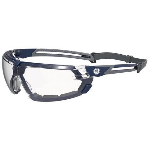 General Electric 11S Series Anti-Fog Impact-Resistant Safety Glasses Clear Lens Blue/Gray Frame 1 pk