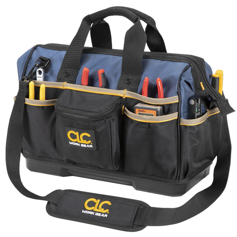 CLC 19 in. W X 16 in. H Ballistic Polyester Big Mouth Tote Bag 23 pocket Multicolored 1 pc