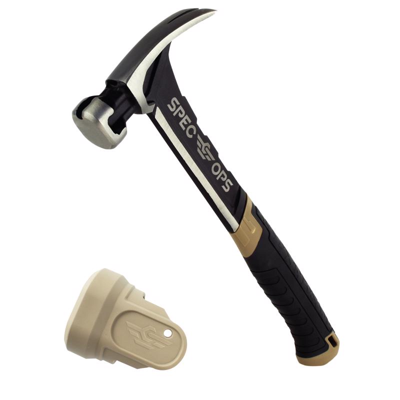 Spec Ops 20 oz Smooth Face Rip Claw Hammer 8 in. Polypropylene/TPR Handle