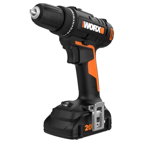 Kit de taladro/atornillador inalámbrico sin escobillas Worx 20V Power Share de 3/8 pulg. (Batería y cargador)