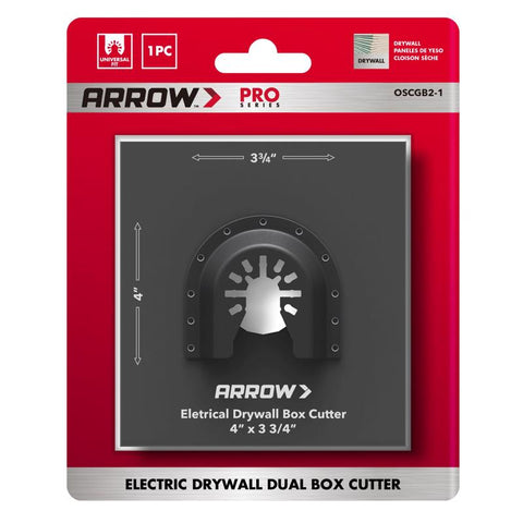 Arrow Pro 3-3/4 in. L X 4 in. W Bi-Metal Square Drywall Blade Multi-Material 1 pc