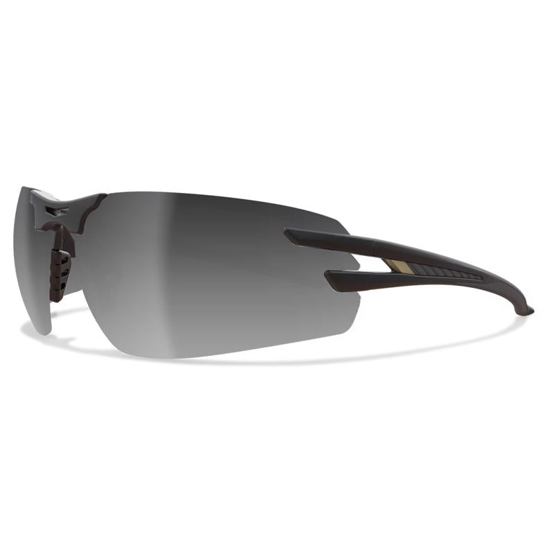 Gafas de seguridad Edge Salita antivaho con lentes plateadas espejadas y montura negra, paquete de 1