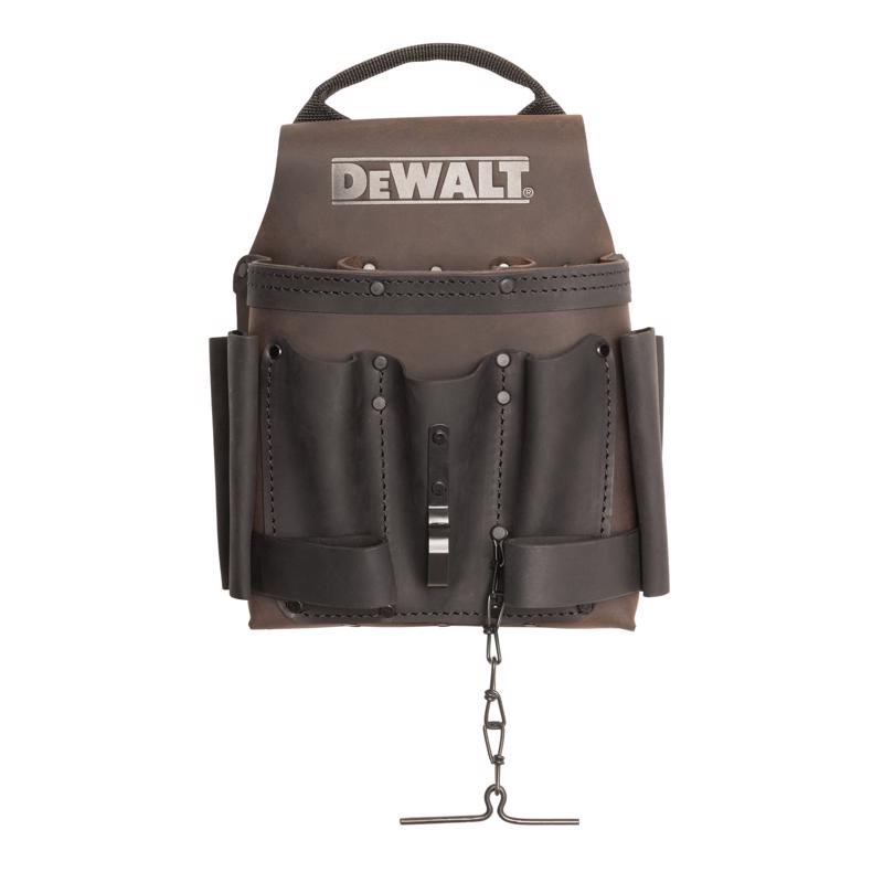 DeWalt Billetera de Electricista de Cuero 8 Bolsillos Marrón