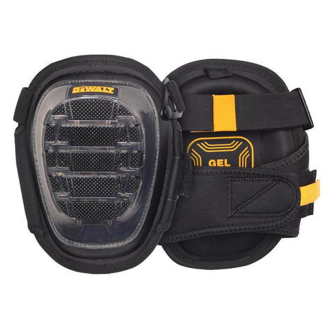 DeWalt Rodilleras de gel/elastómeros termoplásticos estabilizadas, 9.3 pulg. de largo x 7.25 pulg. de ancho, negro/amarillo, talla única