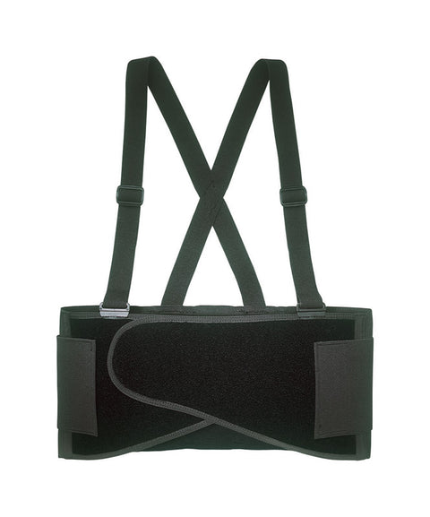 CLC 38 in to 47 in. Elastic Support Belt with Suspenders Back Support Belt Black L 1 pc