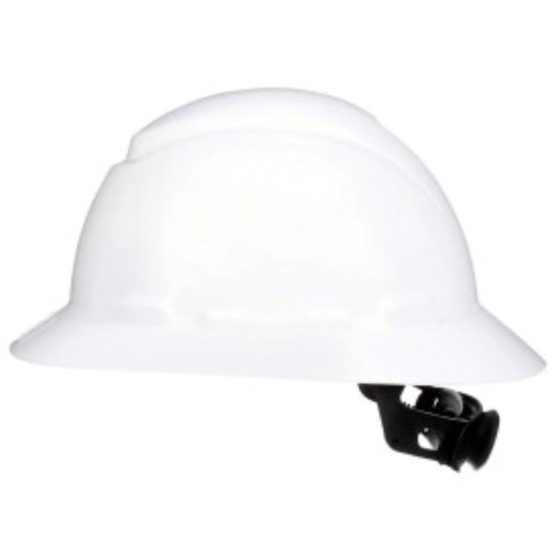 Casco de seguridad de ala completa 3M SecureFit con trinquete de 4 puntos, blanco