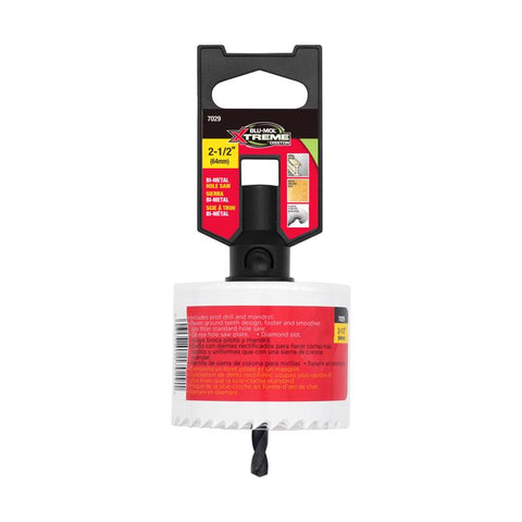 Blu-Mol Xtreme 2-1/2 in. Bi-Metal 1/4 in. D Hole Saw Arbor Included