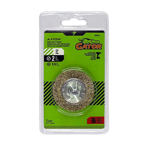 Gator 2 in. Fine Crimped Wire Wheel Brush Brass Coated Steel 4500 rpm 1 pc