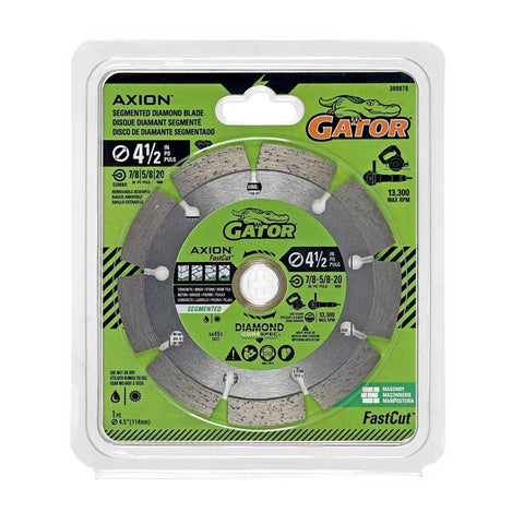 Gator SmoothCut 4-1/2 in. D X 5/8 and 7/8 in. Diamond Segmented Rim Saw Blade 1 pk