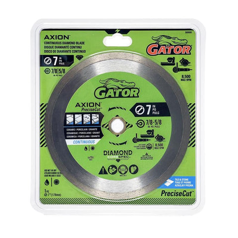Gator PreciseCut 7 in. D X 7/8-5/8 in. Diamond Continuous Rim Saw Blade 1 pk