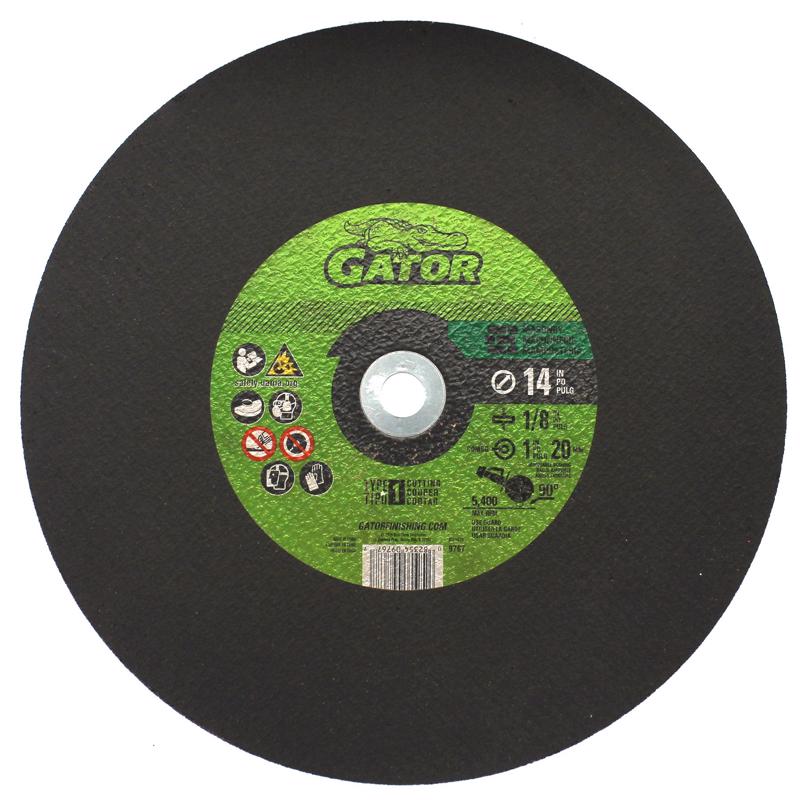 Gator 14 in. D X 1 in. X 1/8 in. thick Aluminum Oxide/Silicon Carbide Type 1 Masonry Cutting Wheel 1