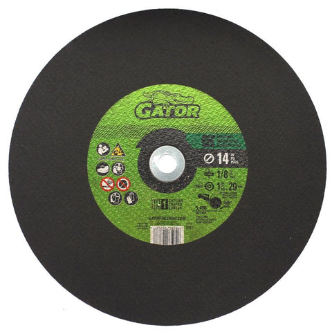 Gator 14 in. D X 1 in. X 1/8 in. thick Aluminum Oxide/Silicon Carbide Type 1 Masonry Cutting Wheel 1