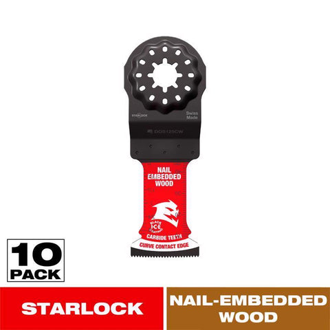 Diablo Demo Demon Amped 1-3/4 in. L X 1-1/4 in. W Carbide Oscillating Blade Nail-Embedded Wood 10 pk