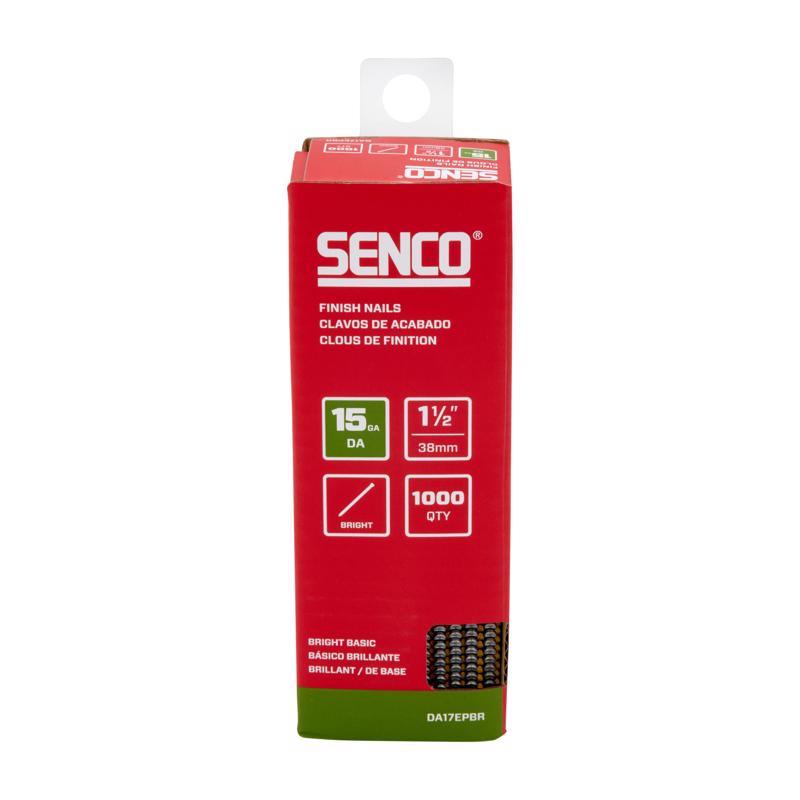 Clavo de acabado/moldura Senco de 1-1/2 pulg. con cabeza de clavador y acero brillante