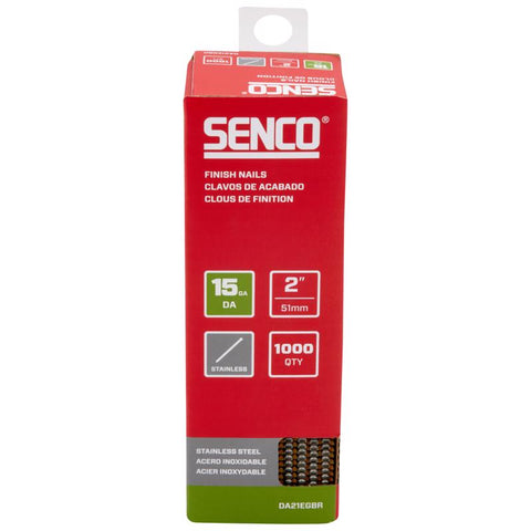 Clavo de acabado de acero inoxidable con cabeza de punta fina Senco de 2 pulg.