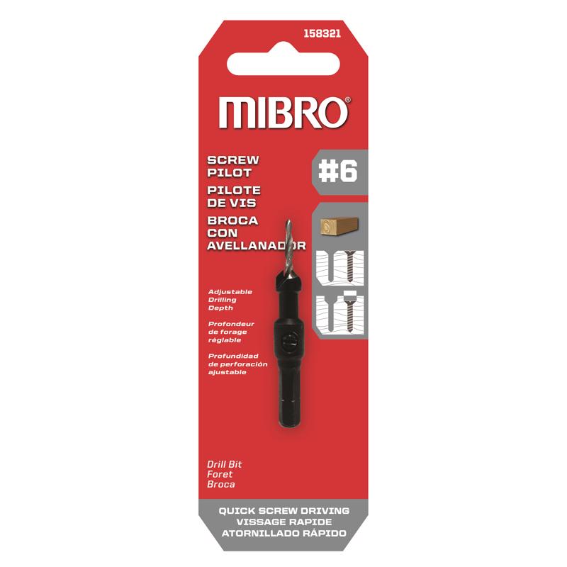 Richelieu Mibro #6 X 2.5 in. L Steel Screw Pilot Pilot Drill Bit Straight Shank 1 pk