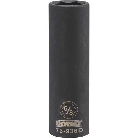 DeWalt 5/8 in. X 1/2 in. drive SAE 6 Point Deep Impact Socket 1 pc