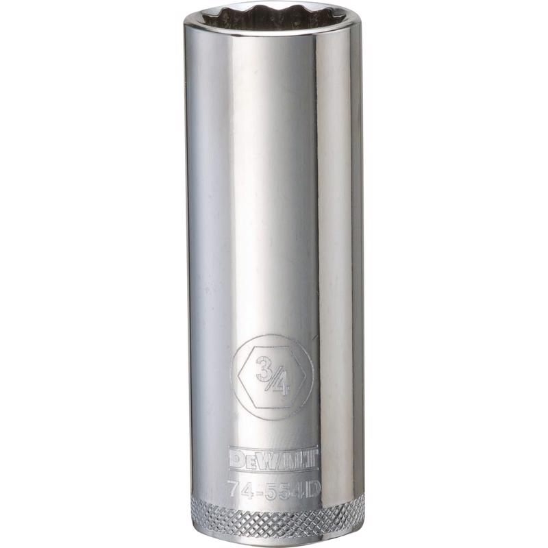 DeWalt 3/4 in. X 1/2 in. drive SAE 12 Point Deep Socket 1 pc