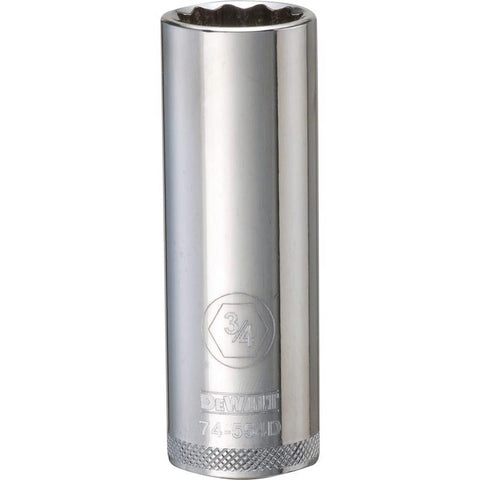 DeWalt 3/4 in. X 1/2 in. drive SAE 12 Point Deep Socket 1 pc