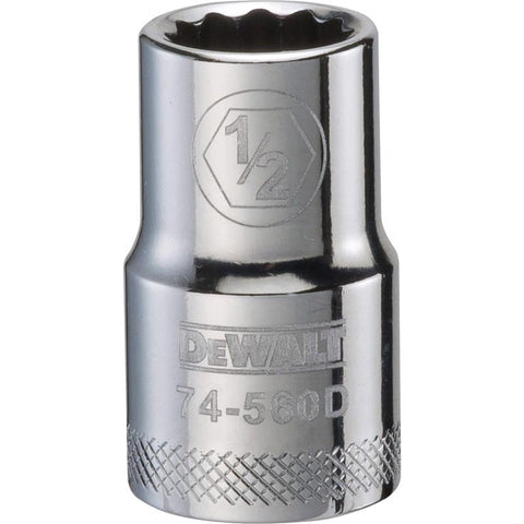 DeWalt 1/2 in. X 1/2 in. drive SAE 12 Point Socket 1 pc