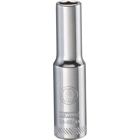 DeWalt 6 mm X 1/4 in. drive Metric 6 Point Deep Socket 1 pc