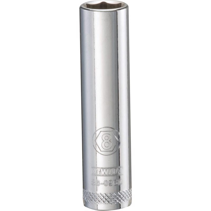 DeWalt 8 mm X 1/4 in. drive Metric 6 Point Deep Socket 1 pc