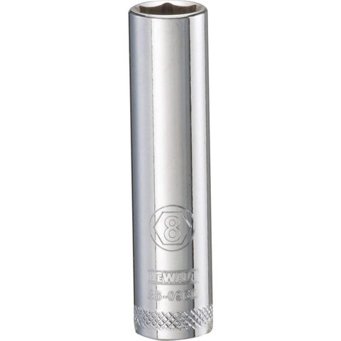 DeWalt 8 mm X 1/4 in. drive Metric 6 Point Deep Socket 1 pc