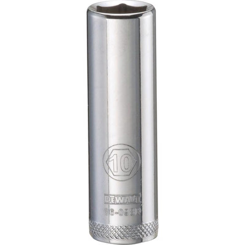 DeWalt 10 mm X 1/4 in. drive Metric 6 Point Deep Socket 1 pc