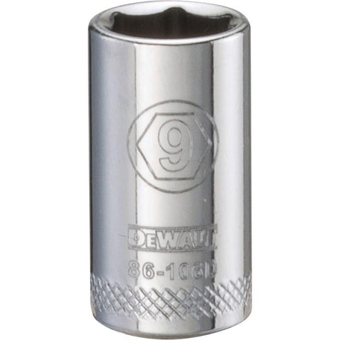 DeWalt 9 mm X 1/4 in. drive Metric 6 Point Socket 1 pc