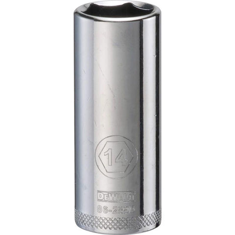 DeWalt 14 mm X 1/4 in. drive Metric 6 Point Deep Socket 1 pc