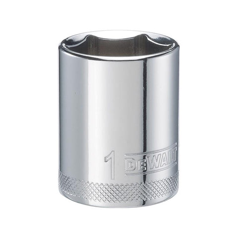 DeWalt 1 in. X 1/2 in. drive SAE 6 Point Socket 1 pc