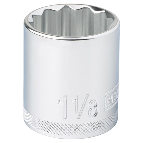 DeWalt 1-1/8 in. X 1/2 in. drive SAE 12 Point Socket 1 pc