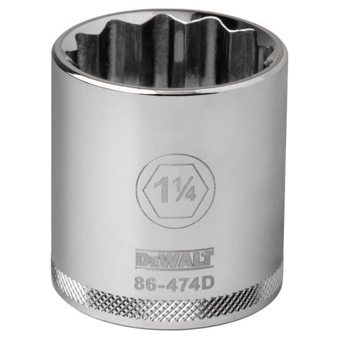 DeWalt 1-1/4 in. X 1/2 in. drive SAE 12 Point Socket 1 pc